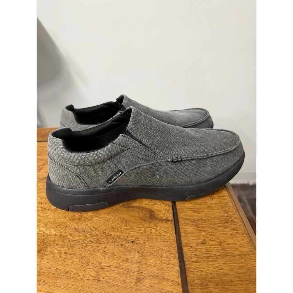OrthoComfoot Men's 45.5 Slip On Loafers,Arch Support Extra Cushioning Orthopedic